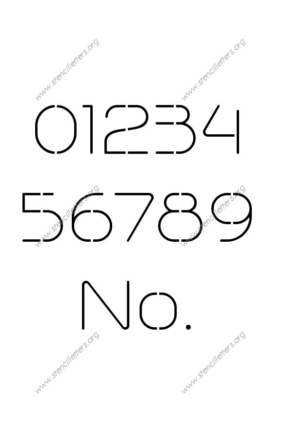 Modern Elegant 0 to 9 number stencils