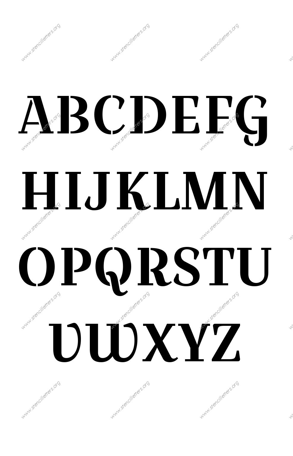 Wedding Script personalized stencils letter stencils to order