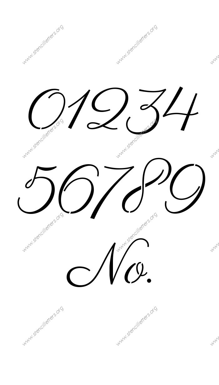 1960s Calligraphy A to Z uppercase letter stencils