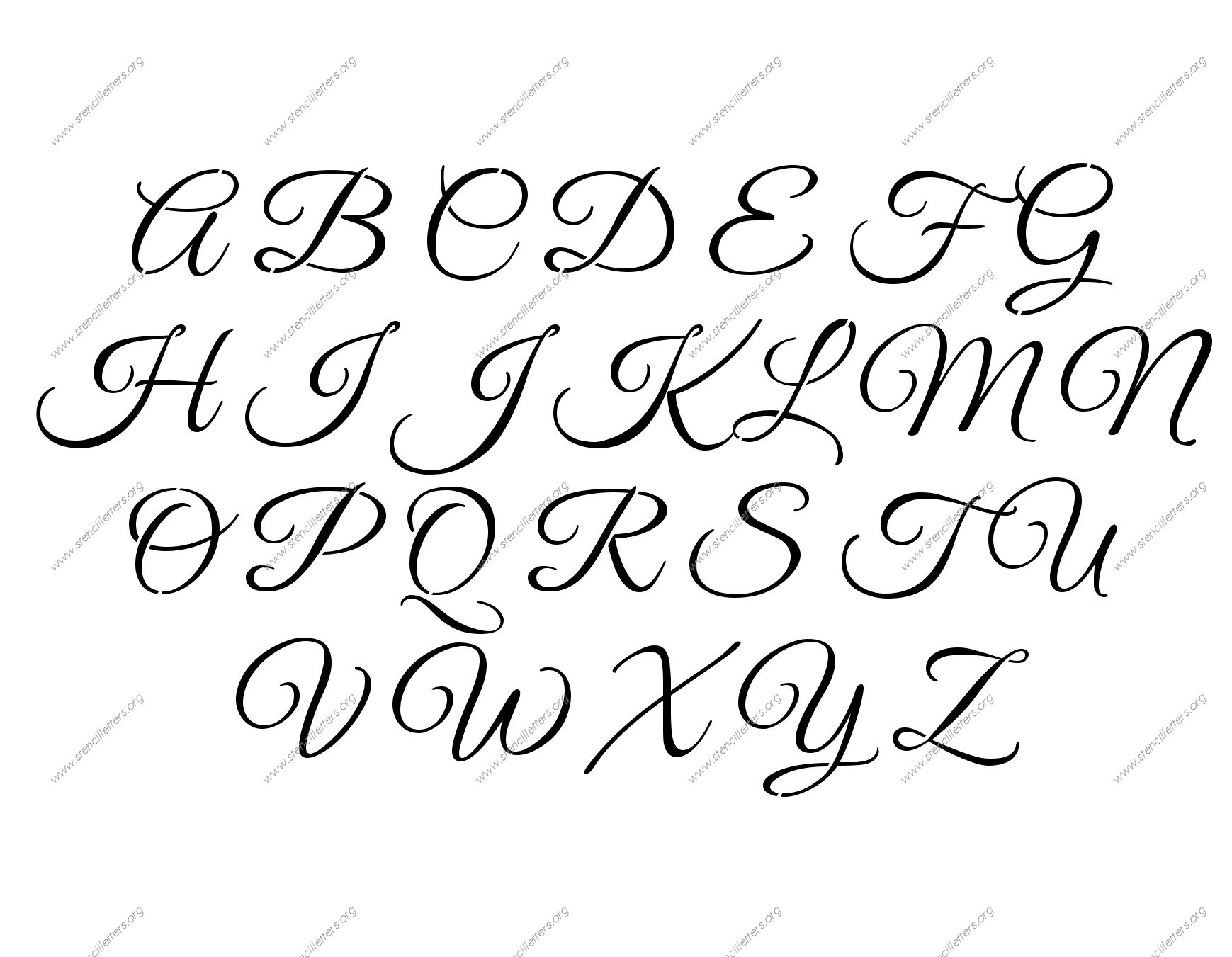 Elegant Calligraphy personalized stencils letter stencils to order