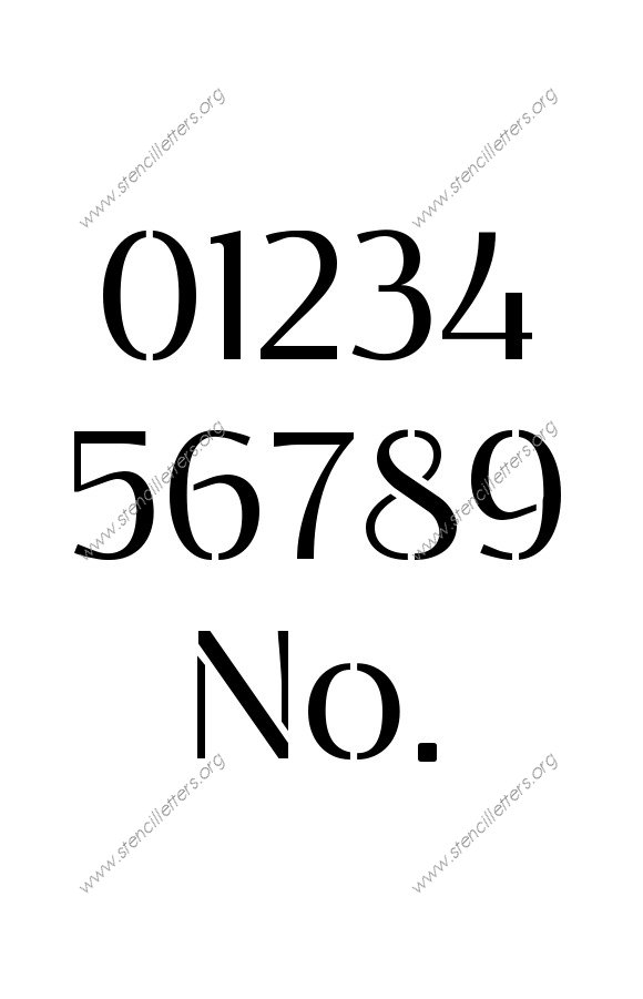 Clean Geometric 0 to 9 number stencils