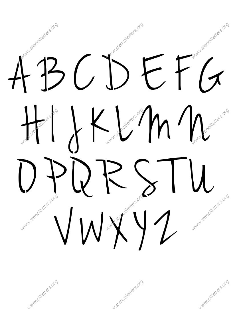 Casual Handwritten Cursive Custom Made to Order Stencil