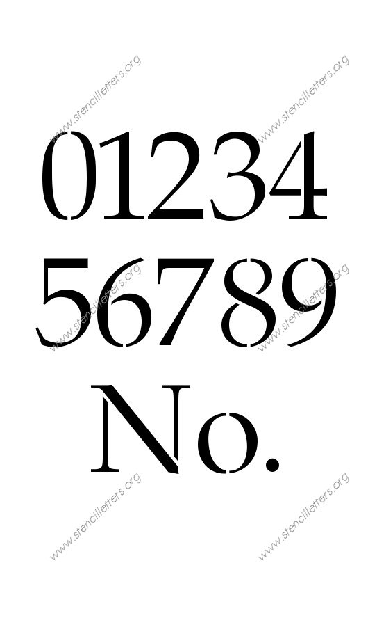 1990s Headline 0 to 9 number stencils