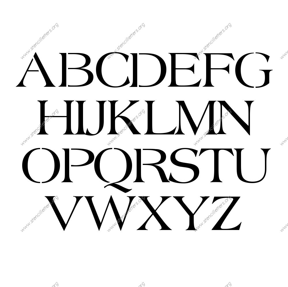 1960s Americana A to Z alphabet stencils