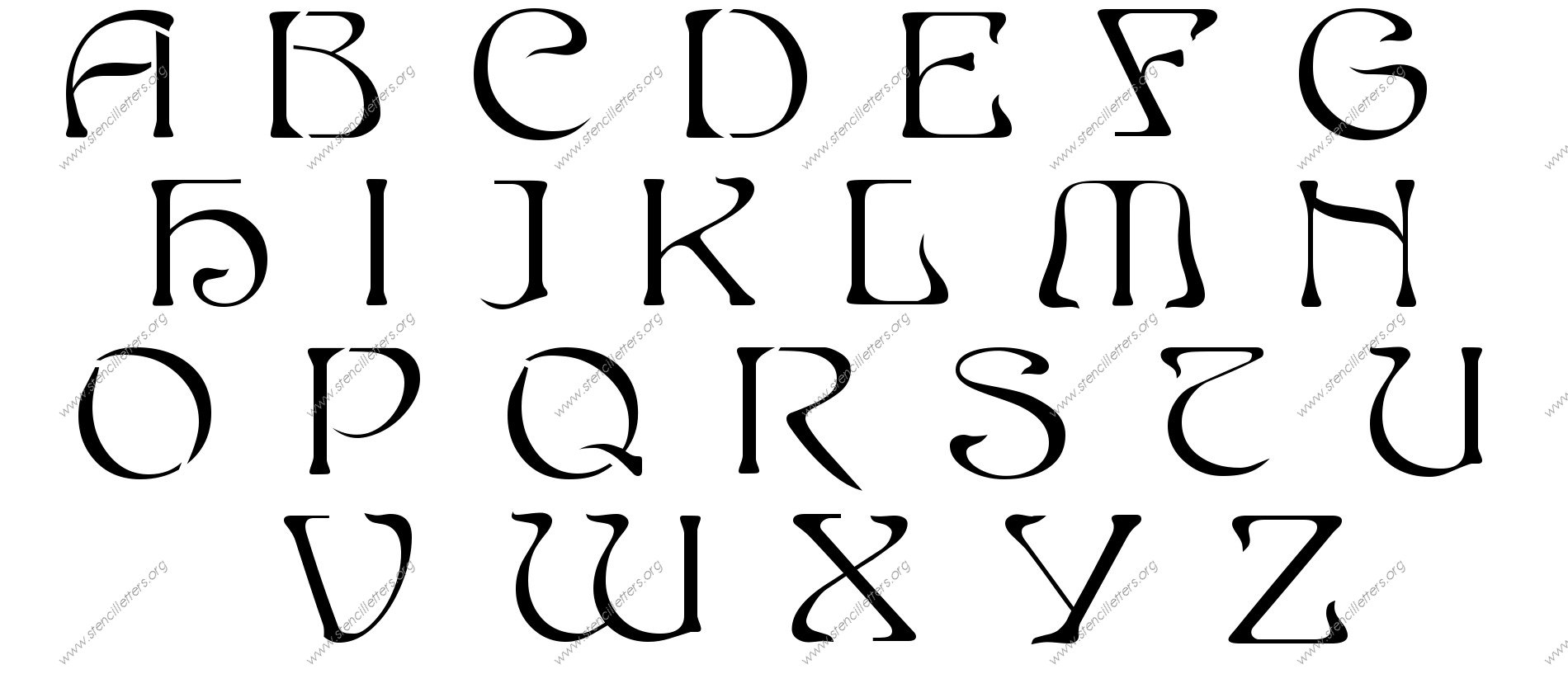 French Baroque Art Nouveau personalized stencils letter stencils to order