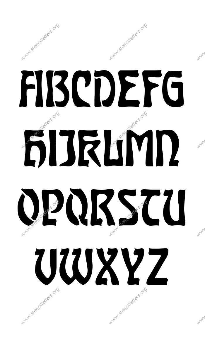 Natural Art Nouveau personalized stencils letter stencils to order