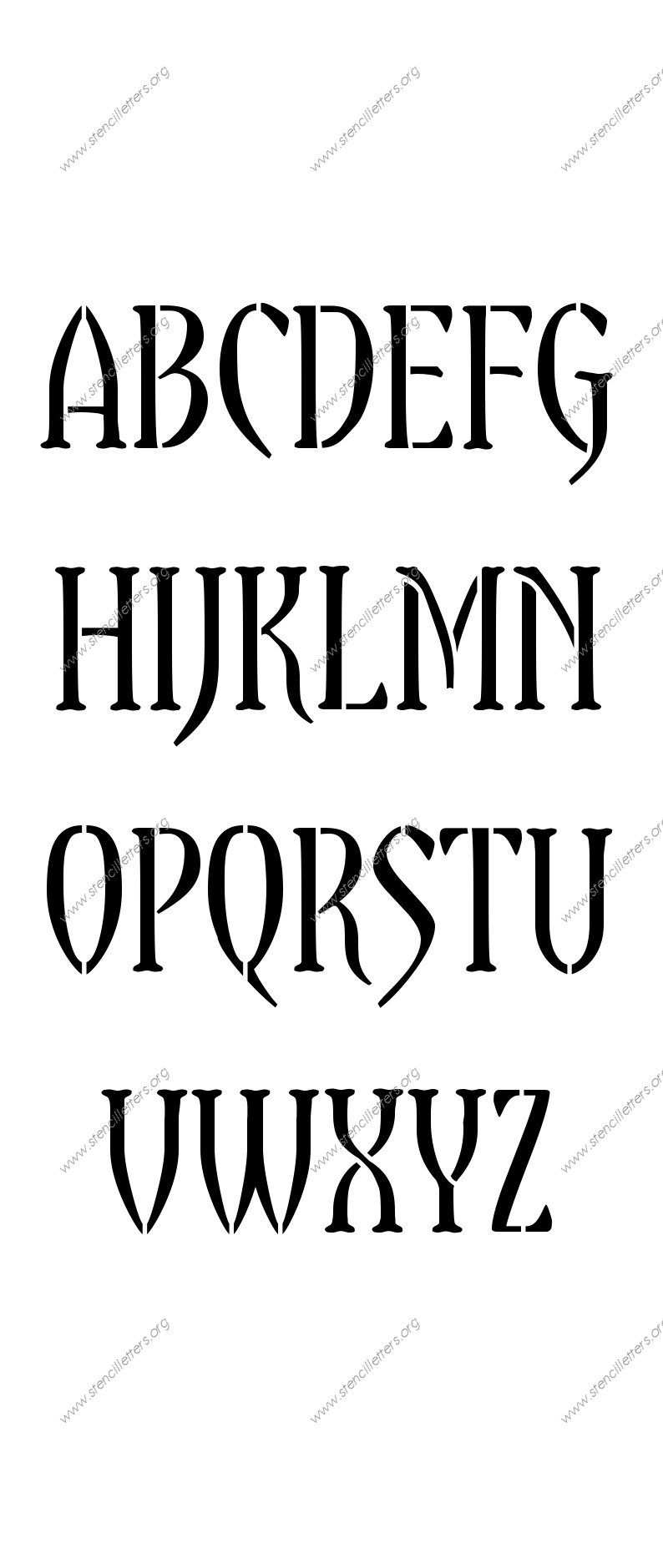 Gothic Decorative personalized stencils letter stencils to order