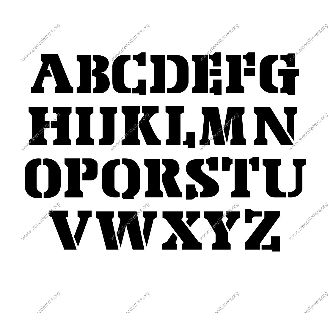 Air Force Army A to Z alphabet stencils
