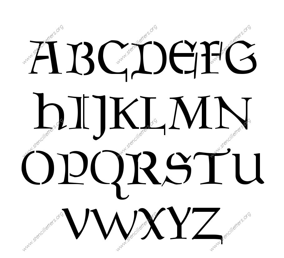 Decorative Celtic personalized stencils letter stencils to order