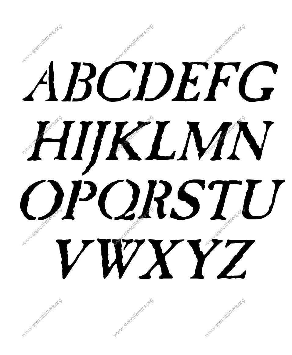 Antique Italic Custom Made to Order Stencil