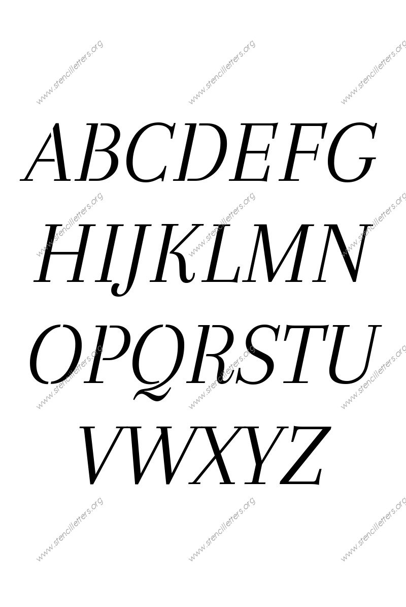Classic Italic Custom Made to Order Stencil