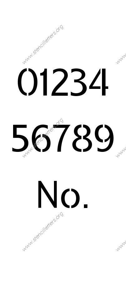 Poster Decorative 0 to 9 number stencils