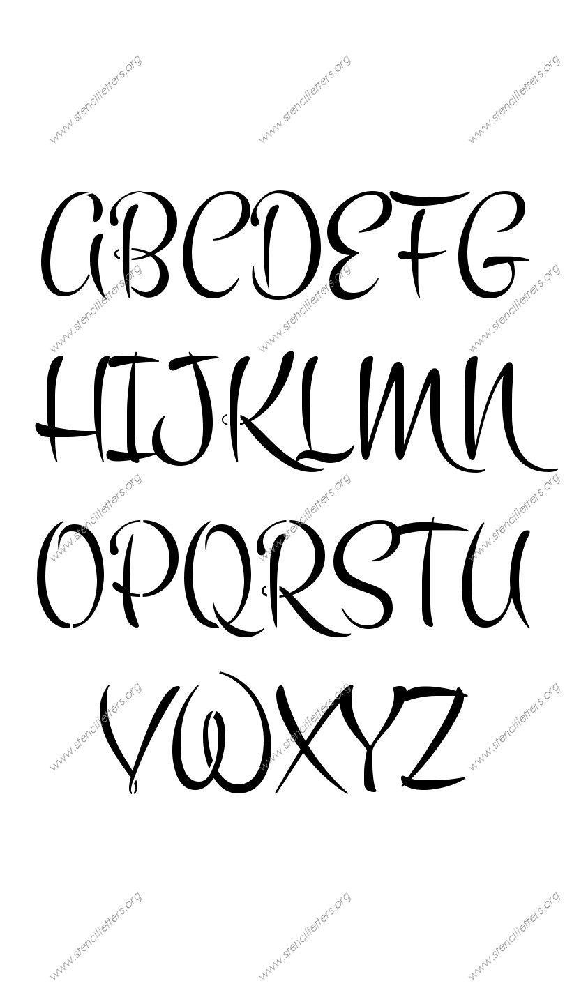 1960s Brush A to Z alphabet stencils