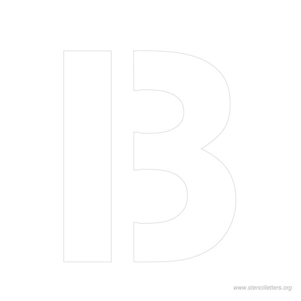 10 inch stencil letter b