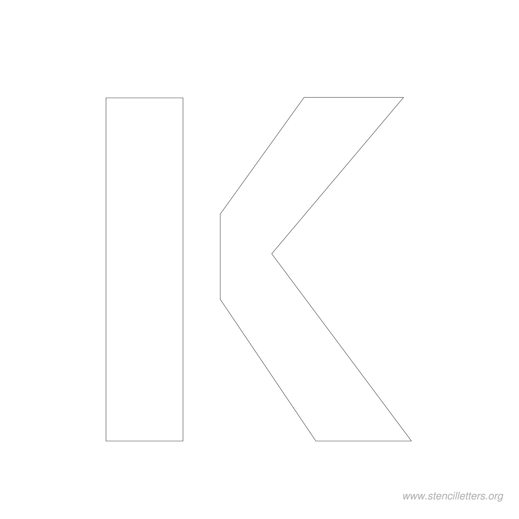 4 inch stencil letter k