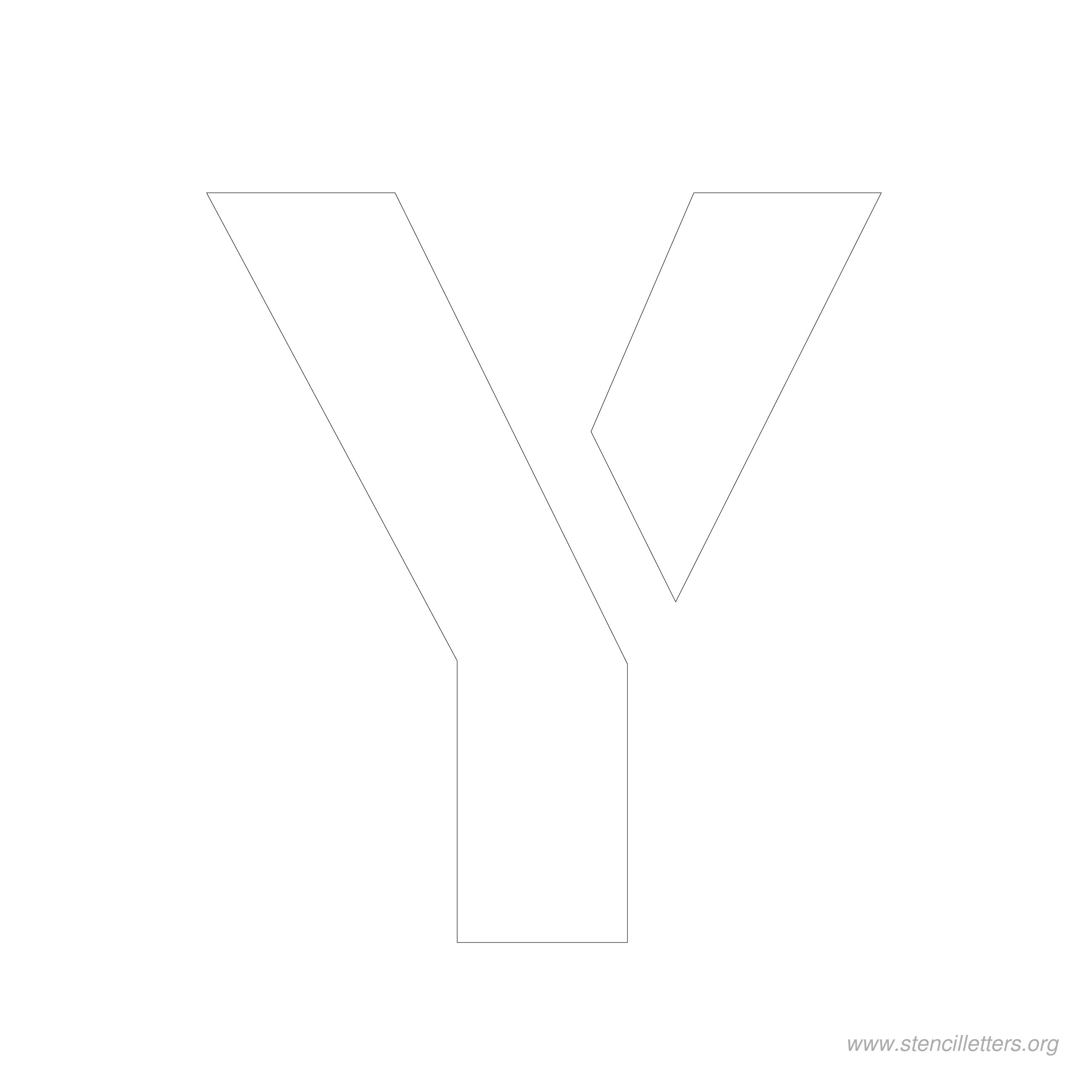 6 inch stencil letter y