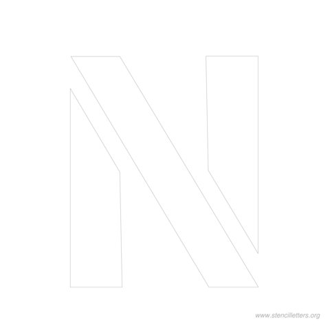 9 inch stencil letter n