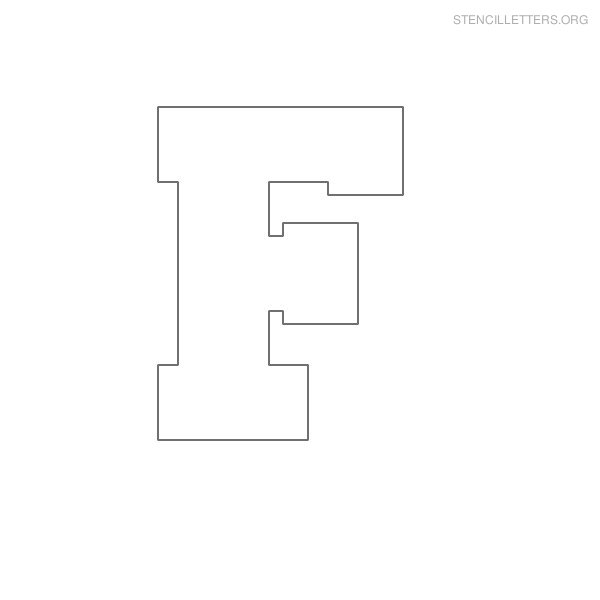 Stencil Letter Block F Stencil Letter Block F