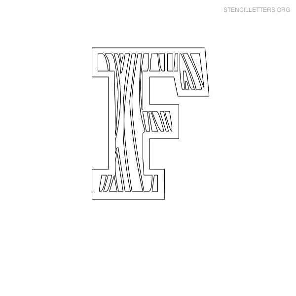 Stencil Letter Wooden F Stencil Letter Wooden F