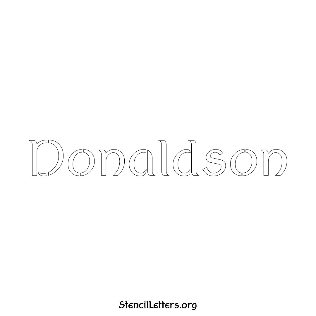 Donaldson name stencil in Ancient Lettering
