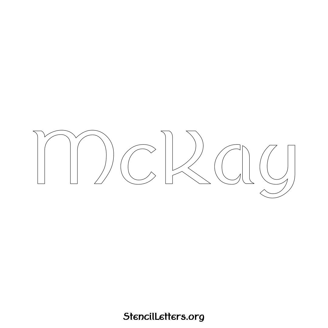 McKay name stencil in Ancient Lettering