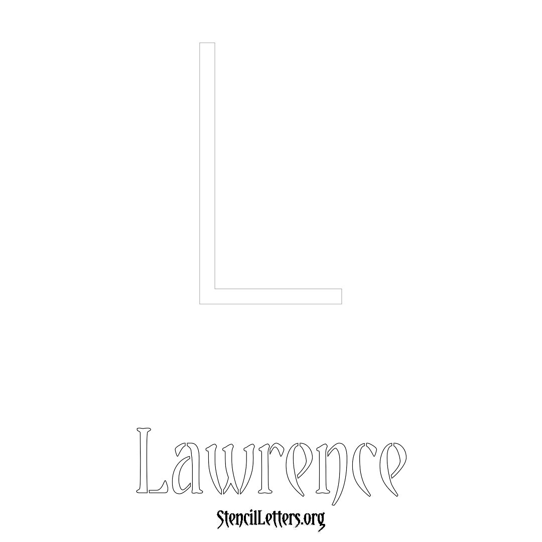 Lawrence printable name initial stencil in Simple Elegant Lettering