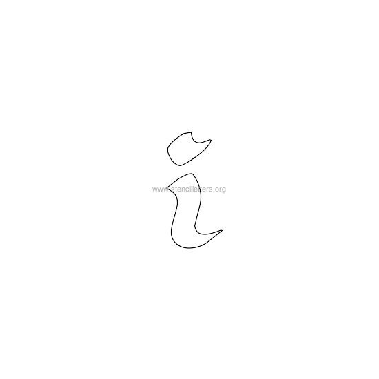 celtic stencil letter i