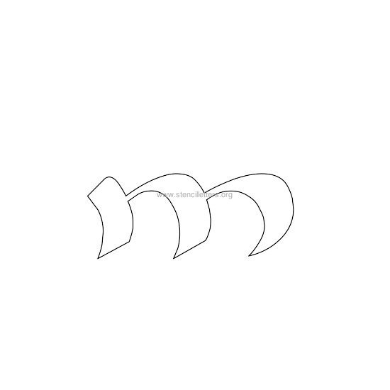 celtic stencil letter m