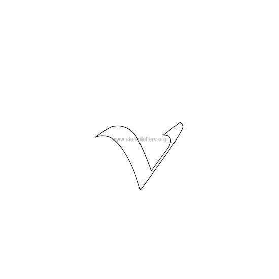 celtic stencil letter v