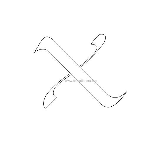 celtic stencil letter x celtic stencil letter x