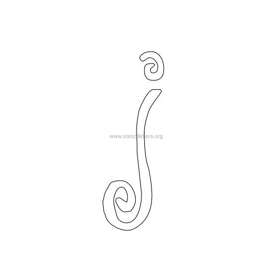 lowercase scrapbooking stencil letter j lowercase scrapbooking stencil letter j