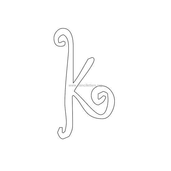 lowercase scrapbooking stencil letter k lowercase scrapbooking stencil letter k