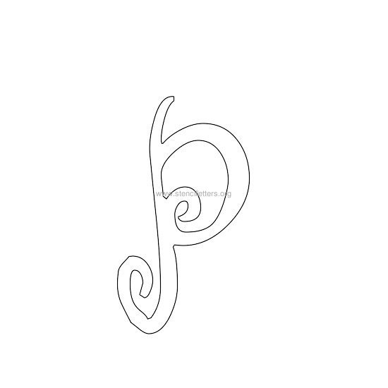 lowercase scrapbooking stencil letter p lowercase scrapbooking stencil letter p