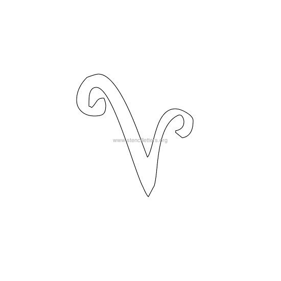 lowercase scrapbooking stencil letter v lowercase scrapbooking stencil letter v