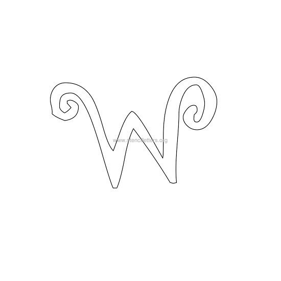 lowercase scrapbooking stencil letter w lowercase scrapbooking stencil letter w