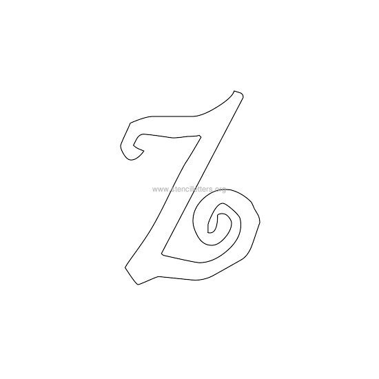 lowercase scrapbooking stencil letter z lowercase scrapbooking stencil letter z