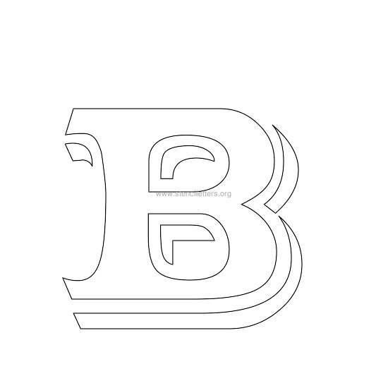 victorian stencil letter b victorian stencil letter b