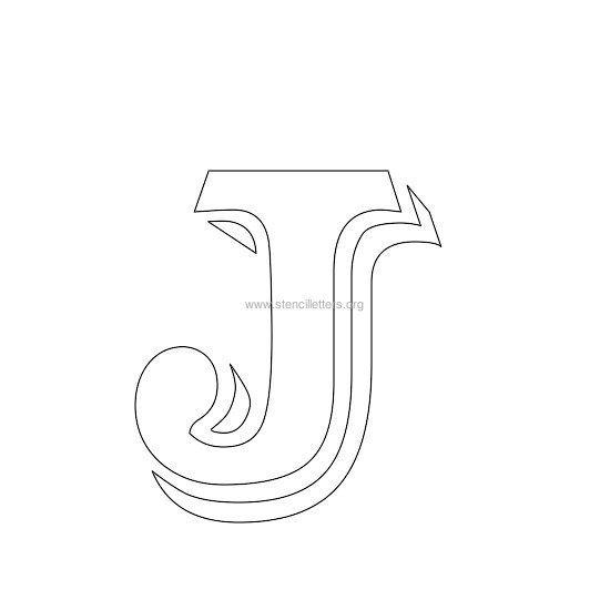 victorian stencil letter j victorian stencil letter j