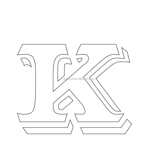 victorian stencil letter k victorian stencil letter k