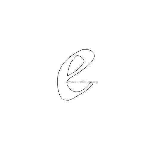 lowercase calligraphy wall stencil letter e lowercase calligraphy wall stencil letter e