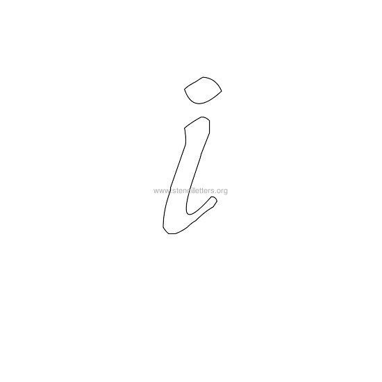 lowercase calligraphy wall stencil letter i lowercase calligraphy wall stencil letter i