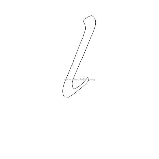 lowercase calligraphy wall stencil letter l lowercase calligraphy wall stencil letter l