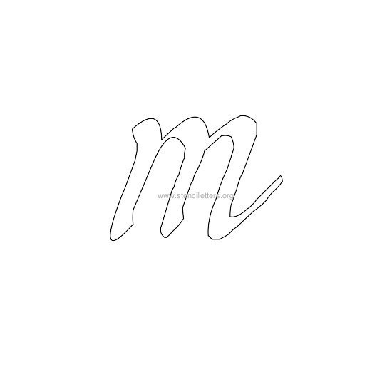 lowercase calligraphy wall stencil letter m lowercase calligraphy wall stencil letter m