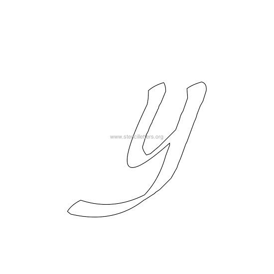 lowercase calligraphy wall stencil letter y lowercase calligraphy wall stencil letter y