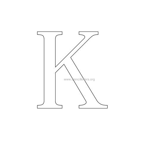 greek wall stencil letter k greek wall stencil letter k