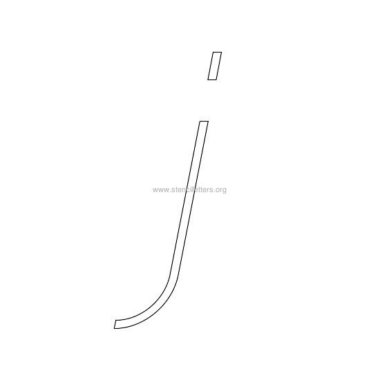 lowercase italic wall stencil letter j lowercase italic wall stencil letter j