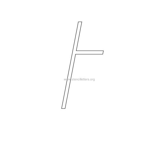 lowercase italic wall stencil letter t lowercase italic wall stencil letter t