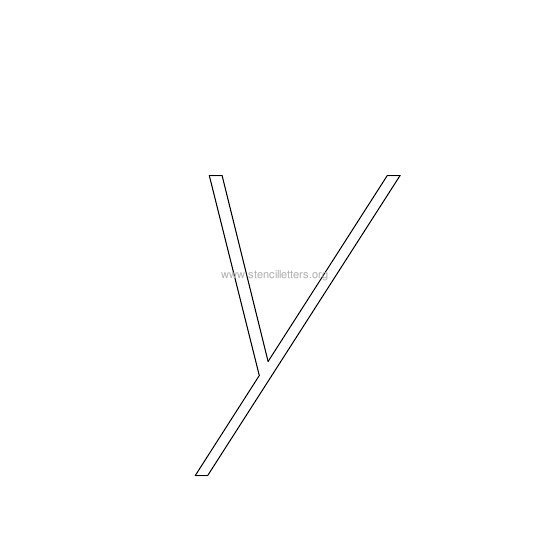 lowercase italic wall stencil letter y lowercase italic wall stencil letter y
