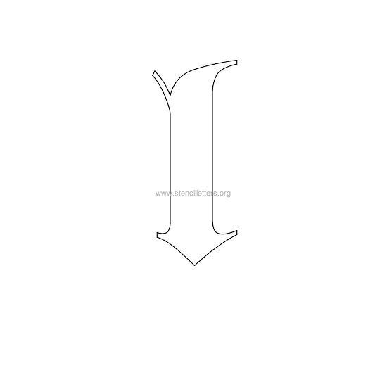 lowercase old-english wall stencil letter l lowercase old-english wall stencil letter l