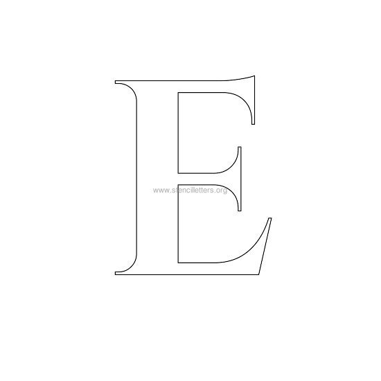 roman wall stencil letter e roman wall stencil letter e